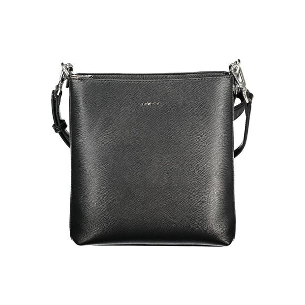 Black Polyester Women Handbag