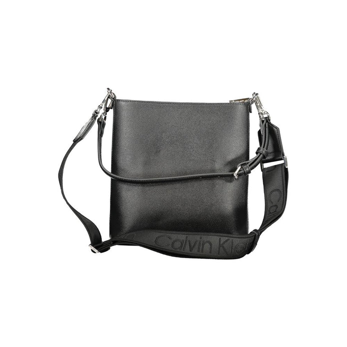 Black Polyester Women Handbag