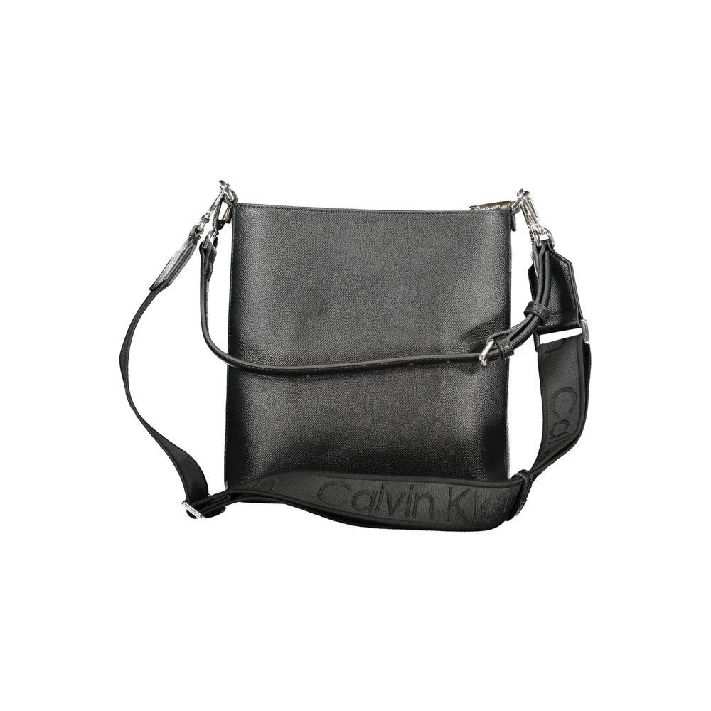 Black Polyester Women Handbag