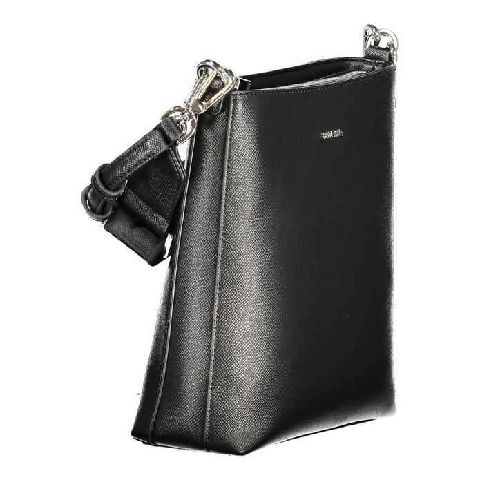 Black Polyester Women Handbag