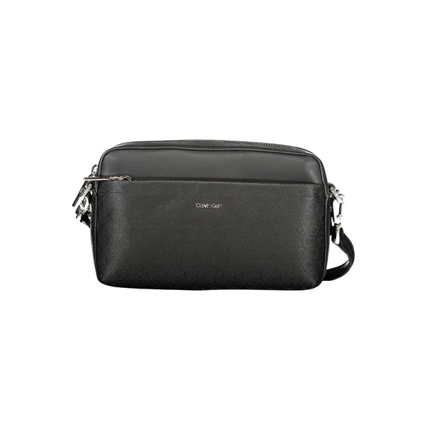 Black Polyester Women Handbag
