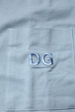 Blue Cotton Button Down Casual Men Polo Shirt
