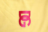 Yellow Cotton Logo Collared Polo T-shirt