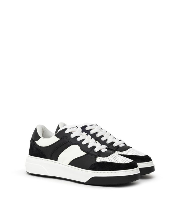 Black And White Leather Sneaker