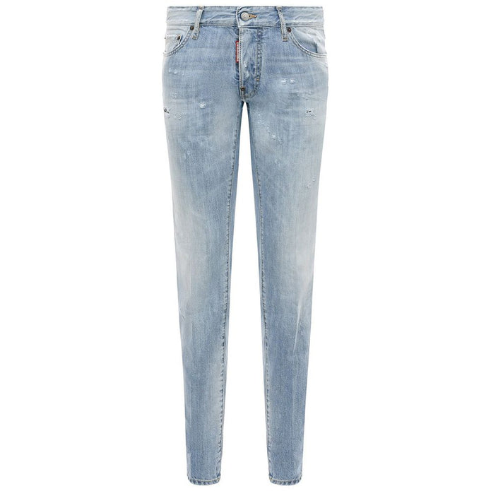 Light Blue Cotton Men Jeans