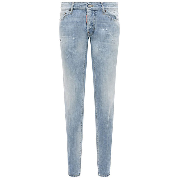 Light Blue Cotton Men Jeans