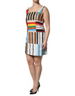 Multicolor Cotton Stripe Sleeveless Dress