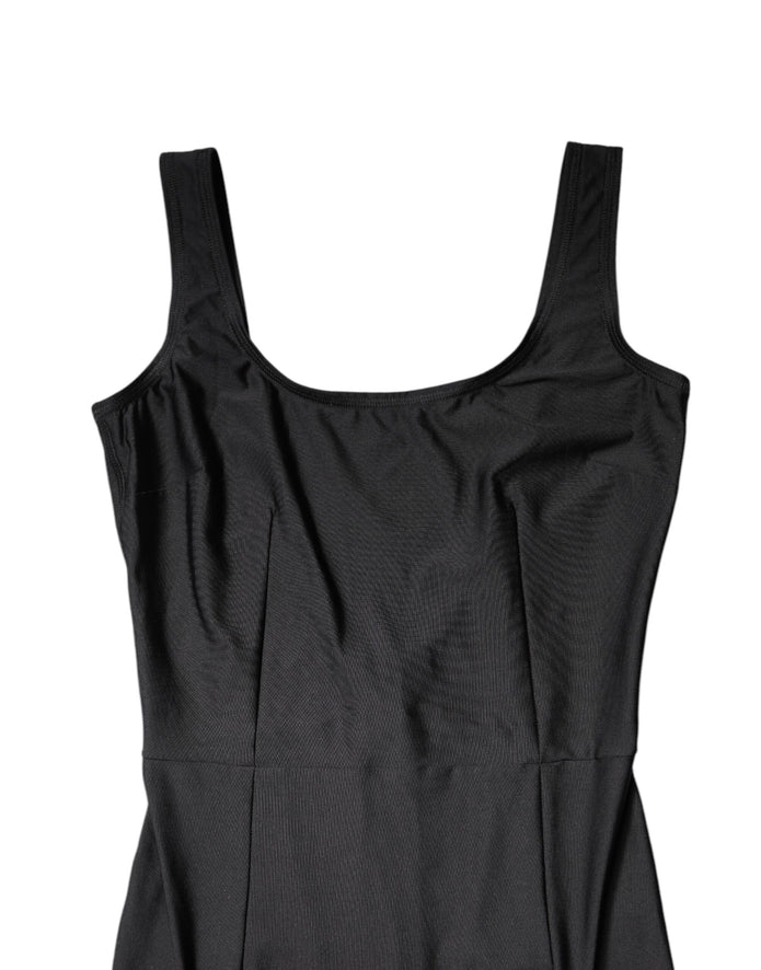 Black Sleeveless Bodycon Women Jumpsuit Dress