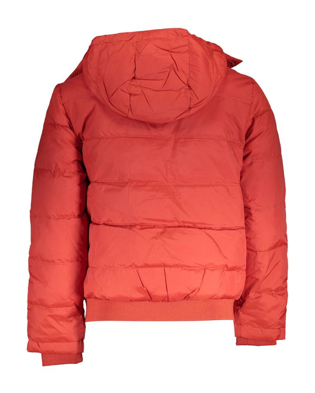 Orange Polyamide Men Jacket