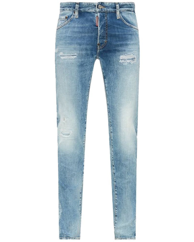 Blue Cotton Men's Slim Fit Jean