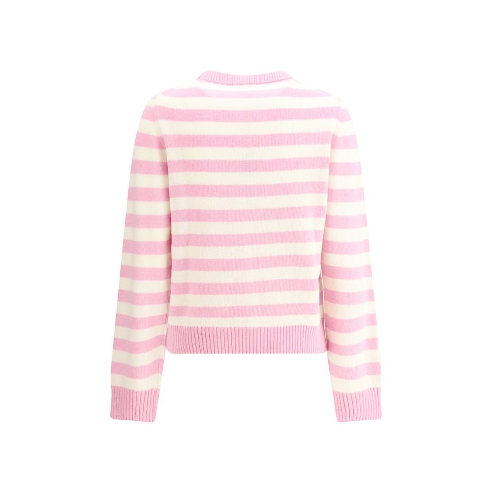 Striped sweater with rabbit