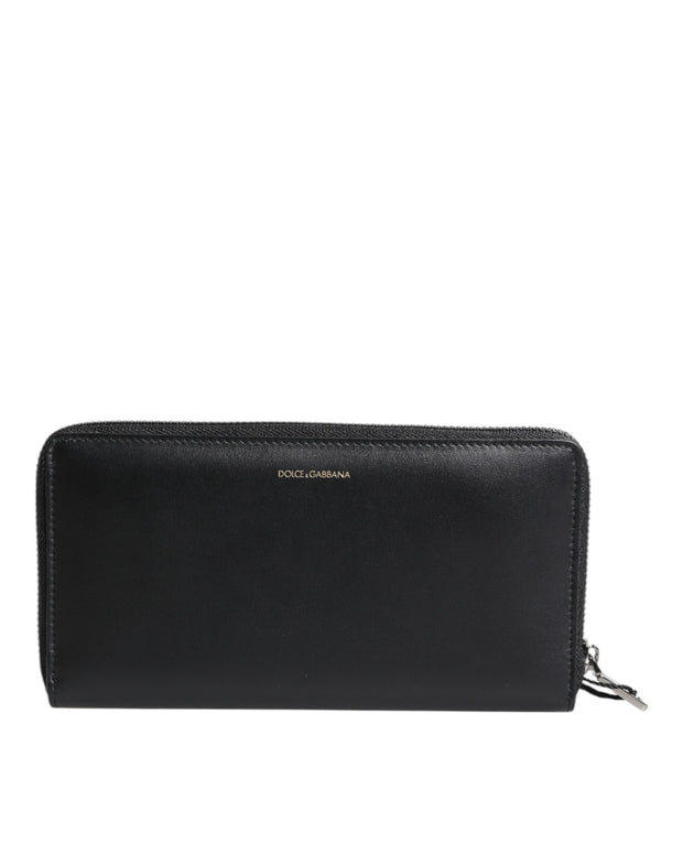Black Blue Exotic Leather Embossed Continental Wallet