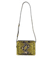 Green Exotic Leather DG Plaque Crossbody Clutch Bag