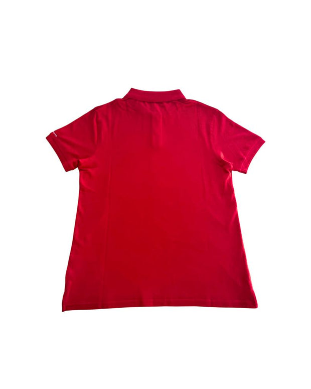 Red Cotton Men Polo Shirt