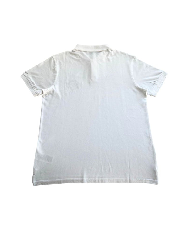 White Cotton Men Polo Shirt