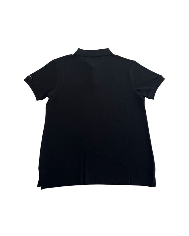 Black Cotton Men Polo Shirt