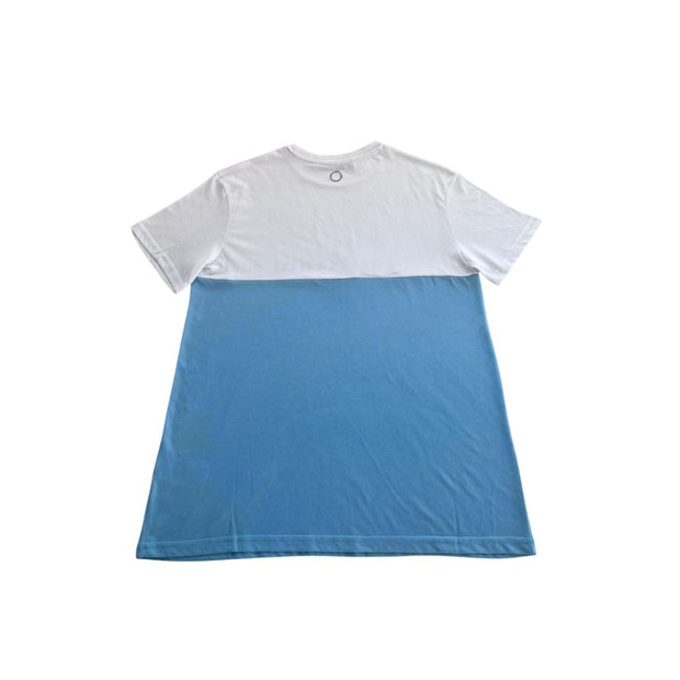 Light Blue Cotton Men T-Shirt