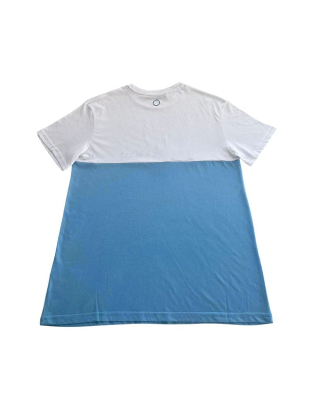 Light Blue Cotton Men T-Shirt
