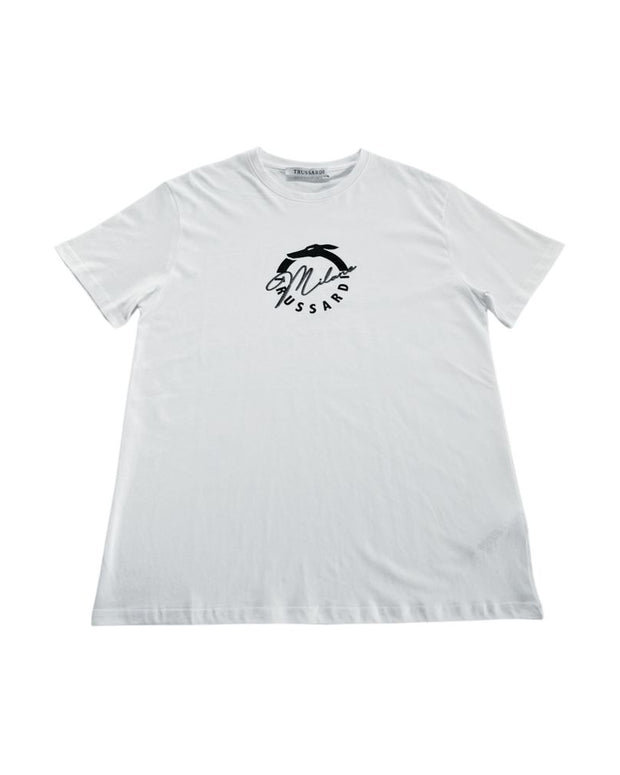 White Cotton Men T-Shirt