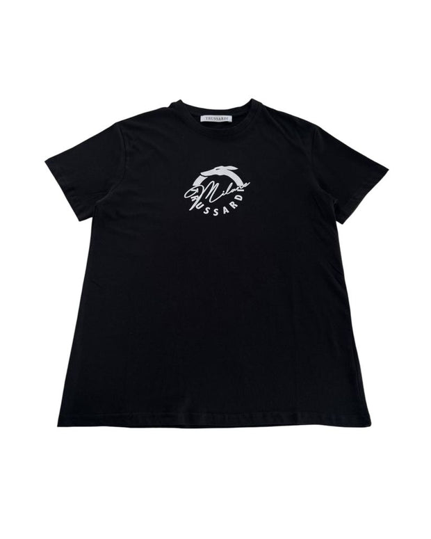 Black Cotton Men T-Shirt