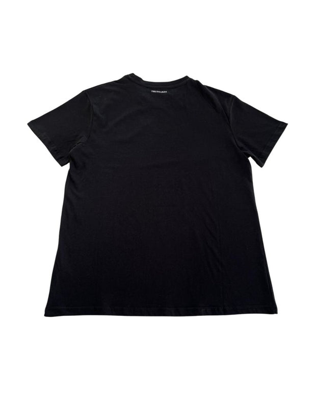 Black Cotton Men T-Shirt