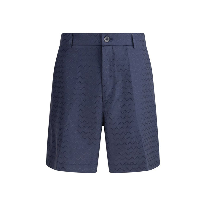 Tailored Shorts with shiny ZigZag pattern