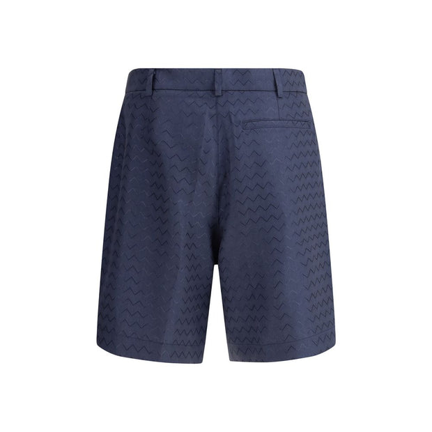 Tailored Shorts with shiny ZigZag pattern