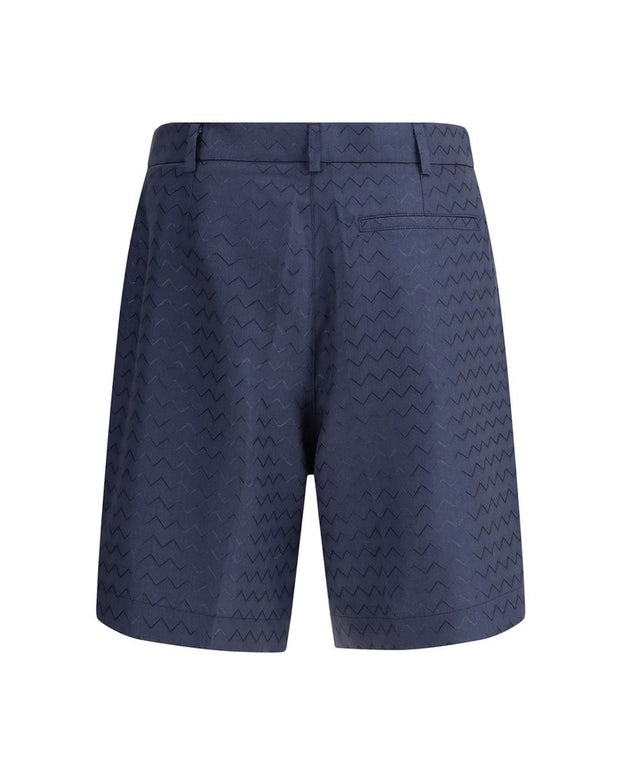 Tailored Shorts with shiny ZigZag pattern