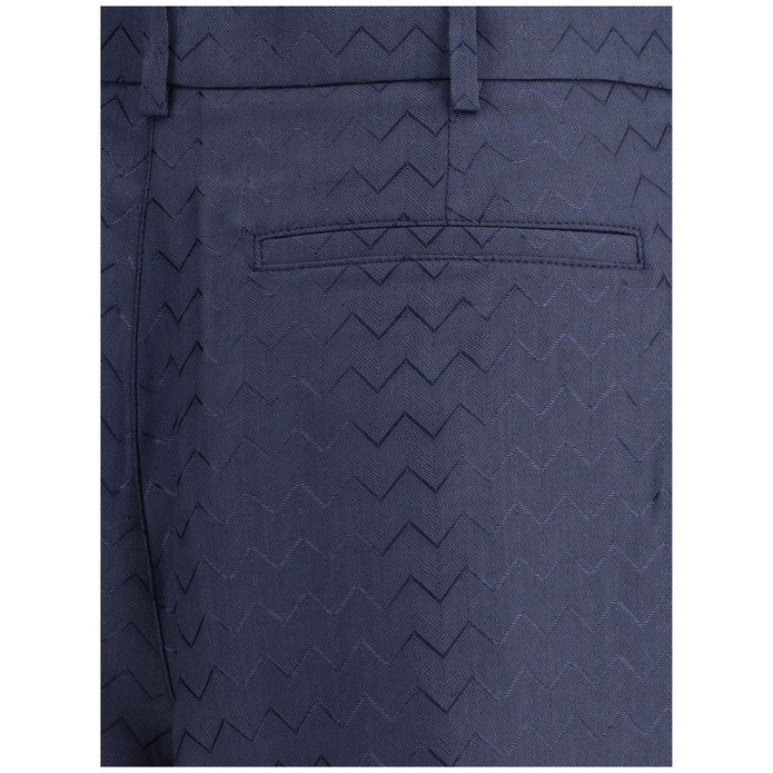 Tailored Shorts with shiny ZigZag pattern