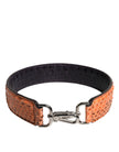 Black Beige Exotic Leather Bag Shoulder Strap