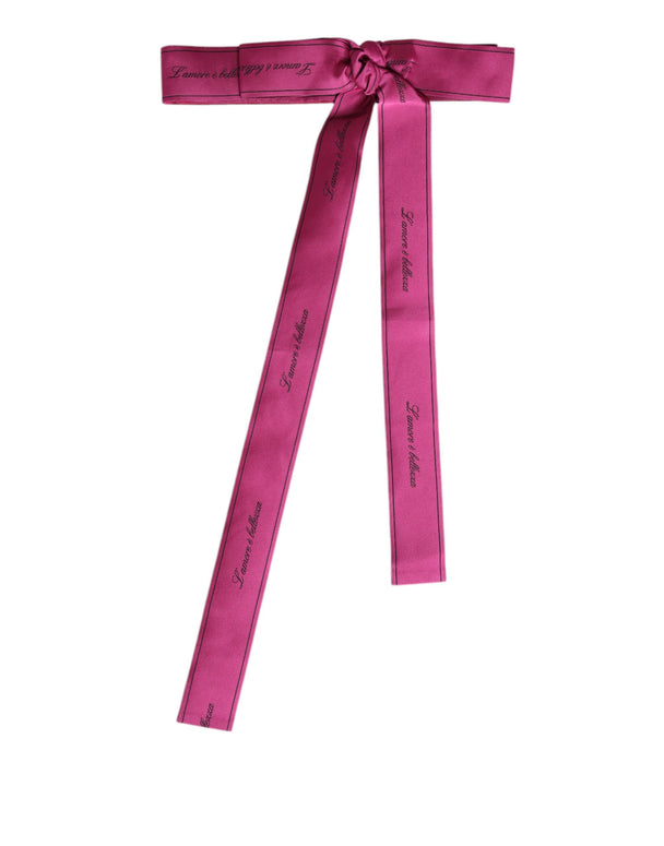 Pink Waist Ribbon Wide Bow Logo Belt