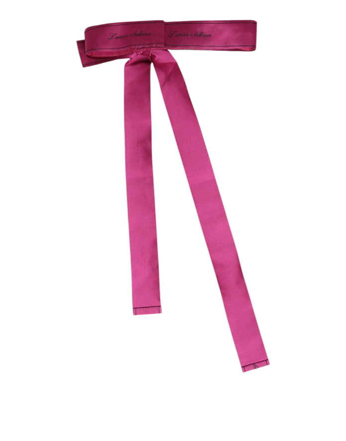 Pink Waist Ribbon Wide Bow Logo Belt
