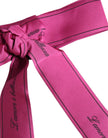Pink Waist Ribbon Wide Bow Logo Belt