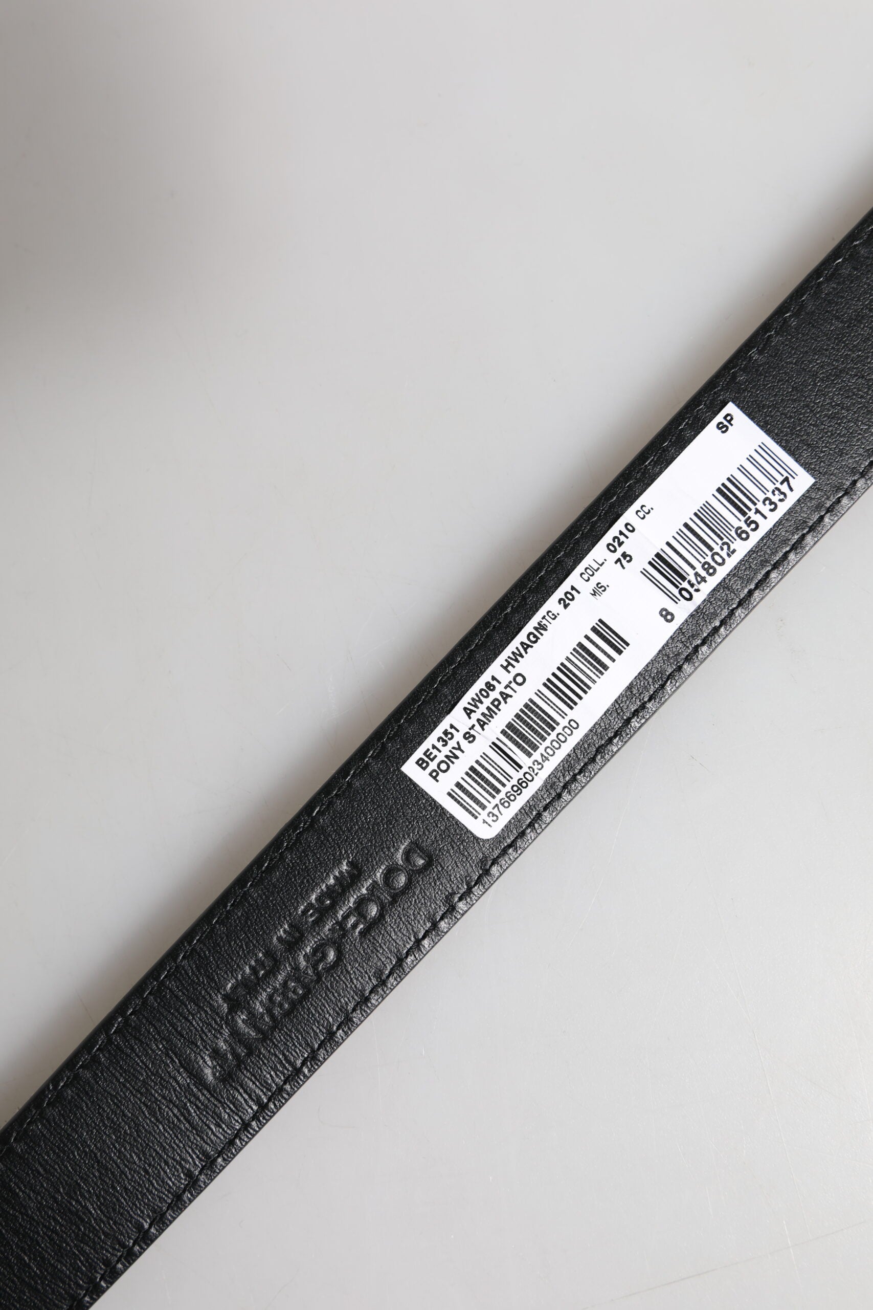 Black White Pony Leather Waist Buckle Belt