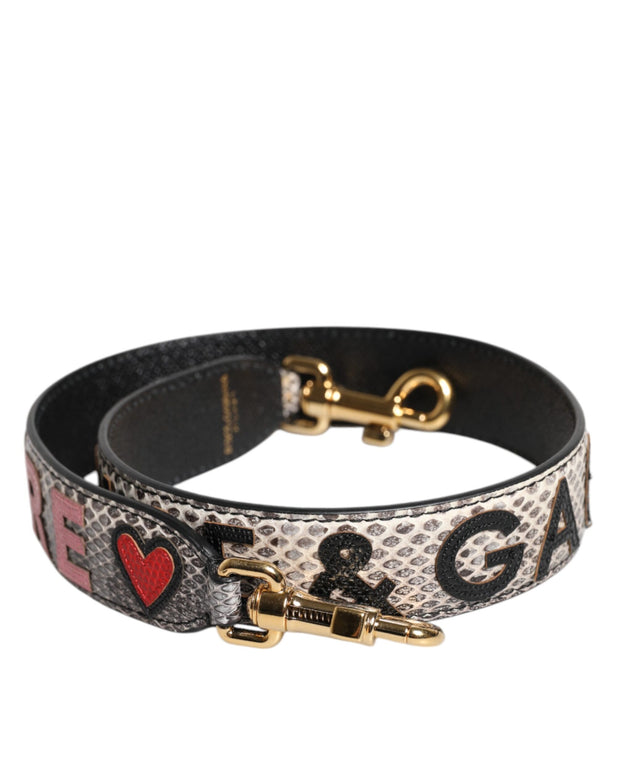 Multicolor DG AMORE Patch Bag Shoulder Strap