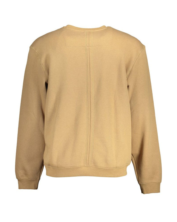 Beige Cotton Unisex Sweatshirt