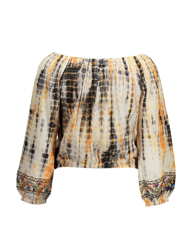 Beige Cotton Women Top