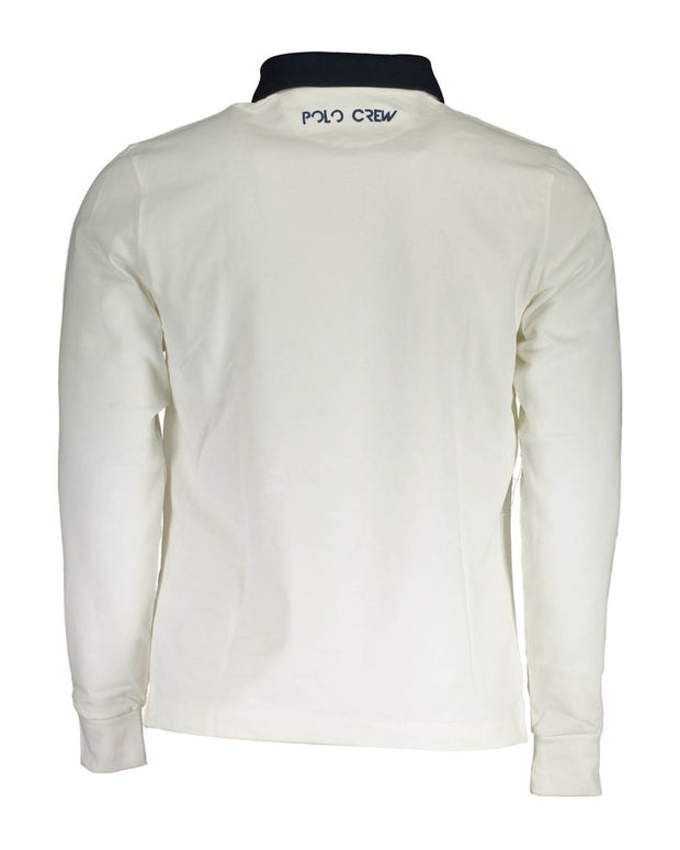 White Cotton Men Polo Shirt