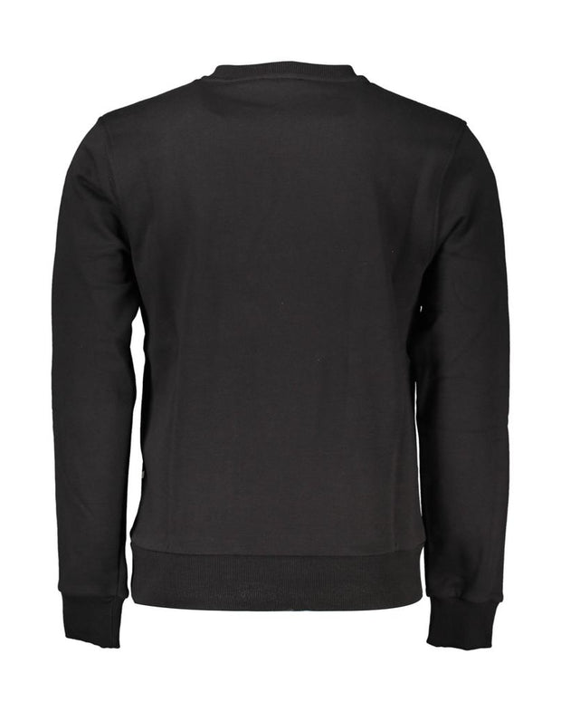 Black Cotton Men Sweater