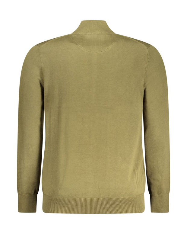 Green Cotton Men Sweater