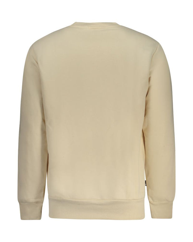 Beige Cotton Men Sweater
