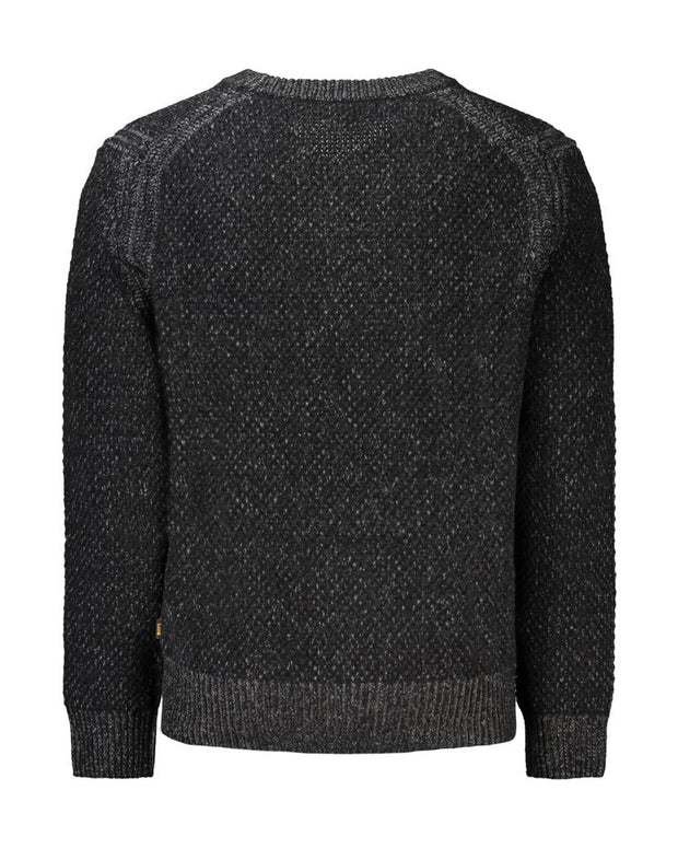 Black Wool Men Sweater