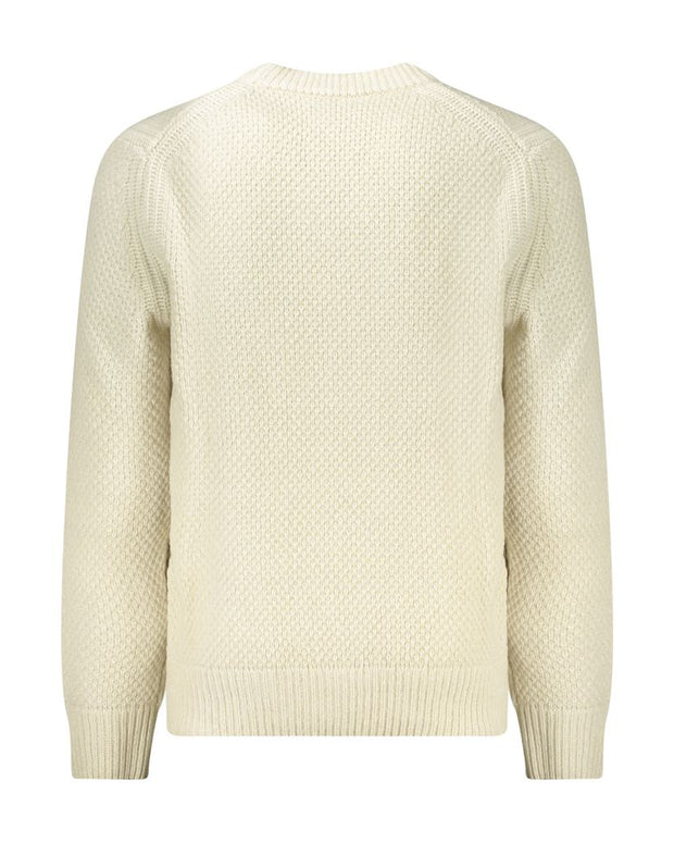 Beige Wool Men Sweater