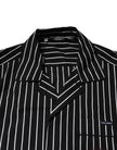 Black White Stripes Cotton Men Pajama Set Sleepwear