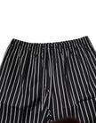 Black White Stripes Cotton Men Pajama Set Sleepwear