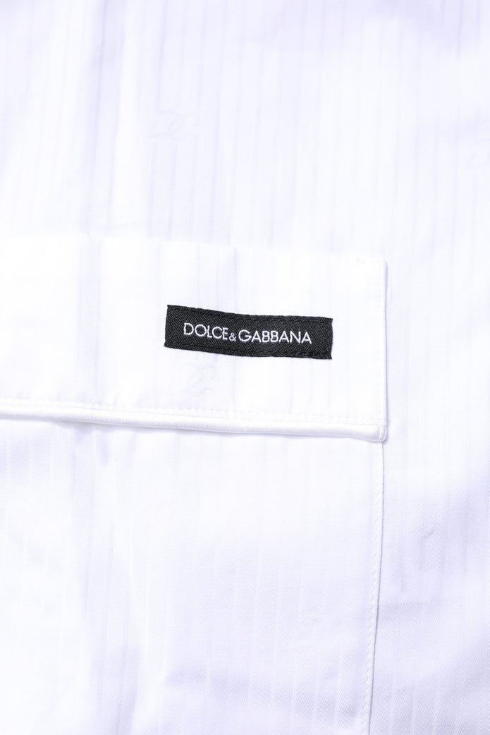 White Cotton Shirt Pants Pajama Set Sleepwear