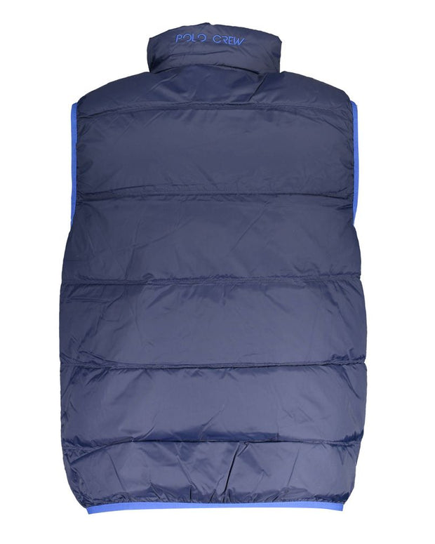 Blue Polyamide Men Jacket