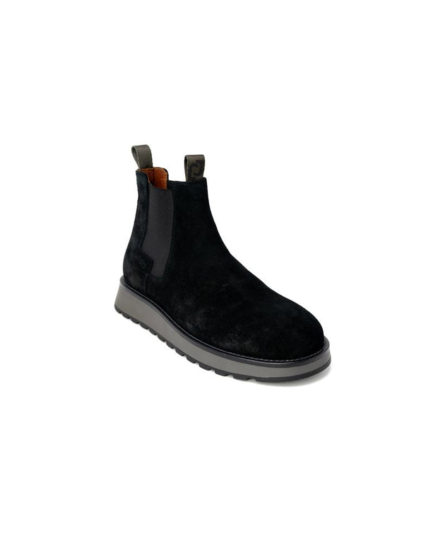 Black Suede Leather Boot