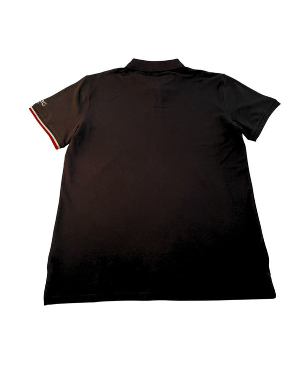 Black Cotton Men Polo Shirt