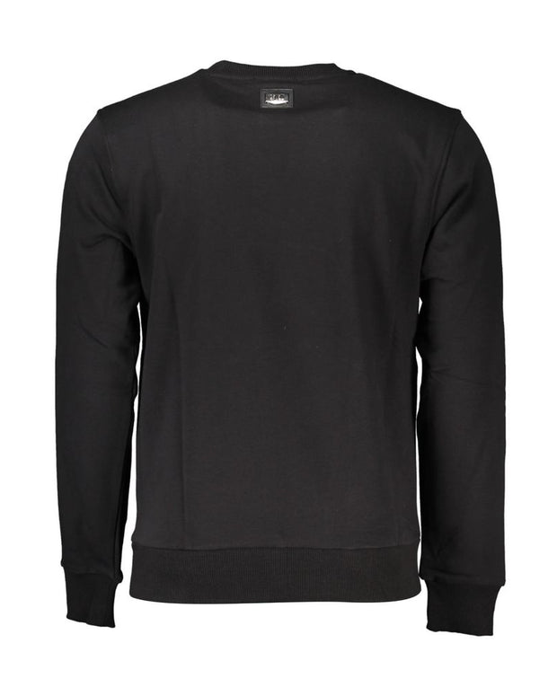 Black Cotton Men Sweater